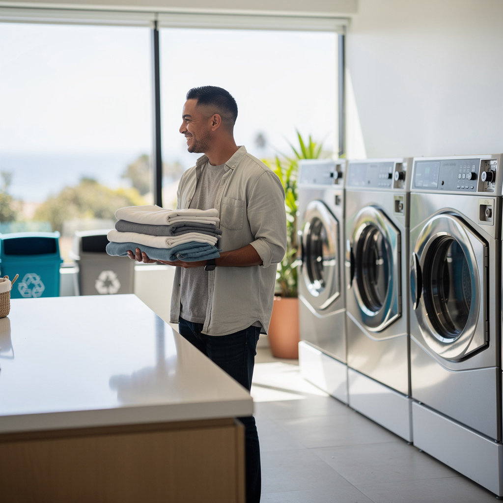 The Mesa Laundromat serving the Santa Barbara community with clean, eco-friendly laundry services