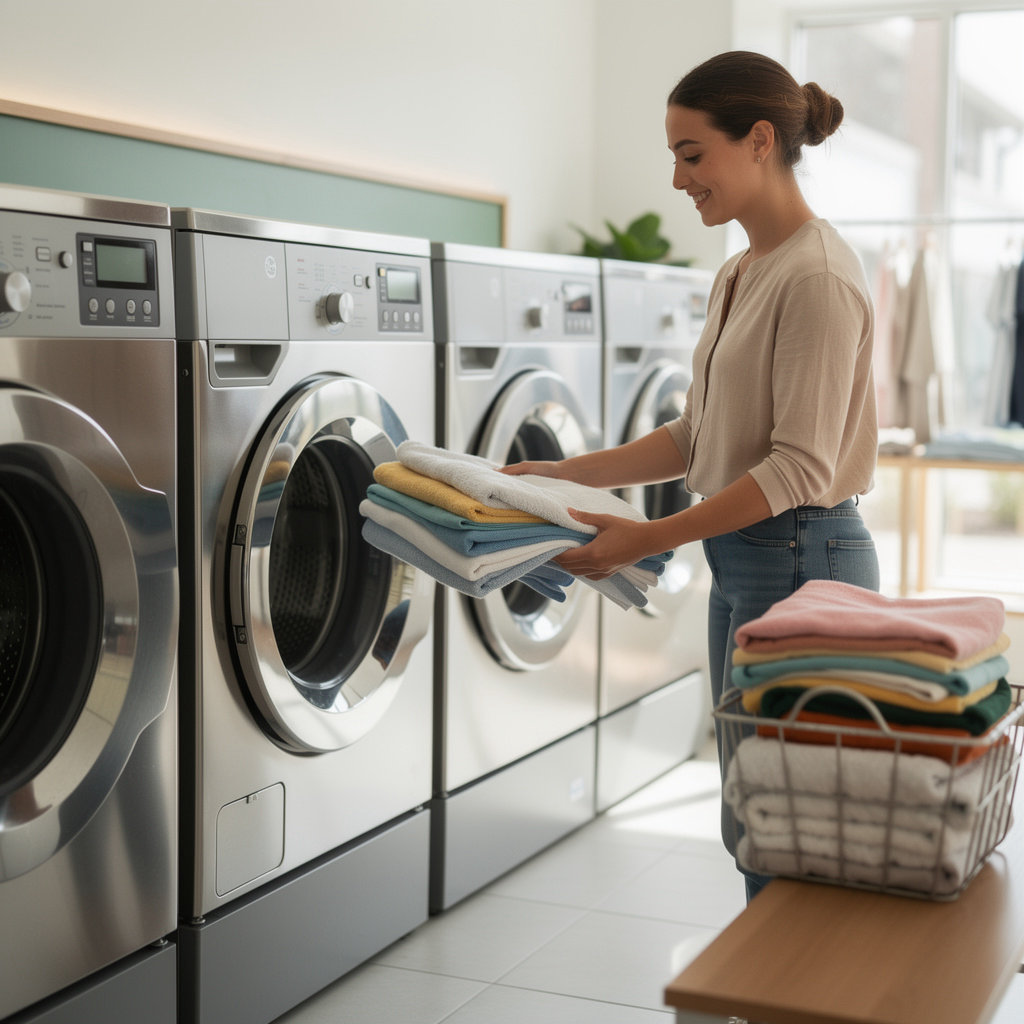 The Mesa Laundromat modern self-service laundry facility with water-efficient machines in Santa Barbara